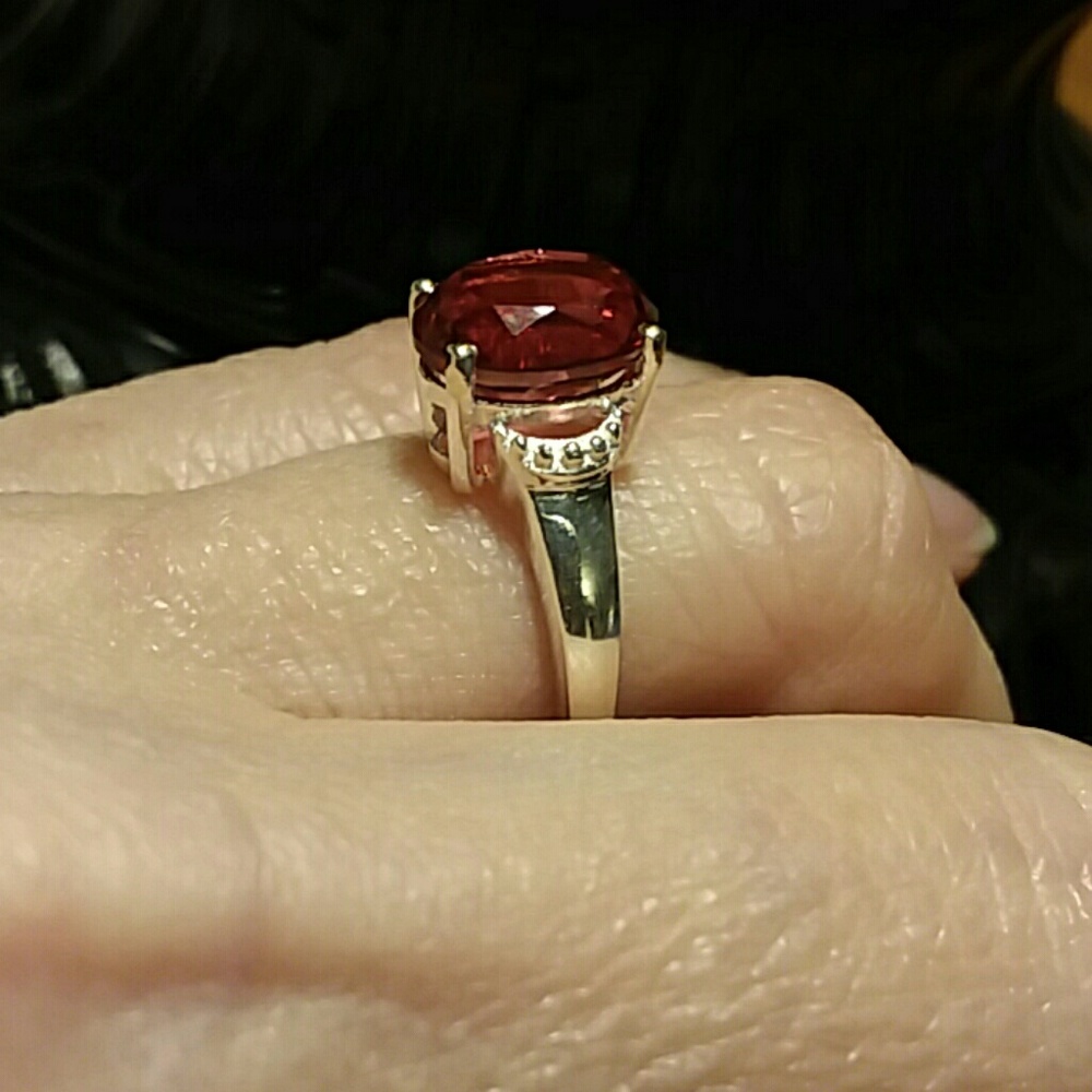 SALMON QUARTZ RING - Picture 4 of 8